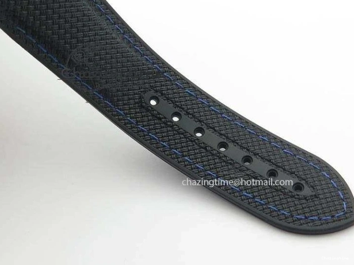 0317 Unique Planet Ocean 45mm Real Ceramic Blue BP-Maker Best Edition Black Dial On Nylon Rubber Strap A 8184